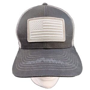 Graybar Trucker Dark Gray Hat Mesh Cap American Flag Adjustable K Products